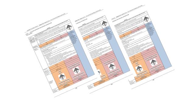 Transport sheets per product and transport mode Transport sheets per product and transport mode